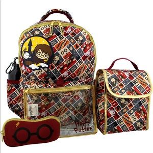 Harry Potter Girls Boys Teen 5 piece Backpack and Snack Bag School